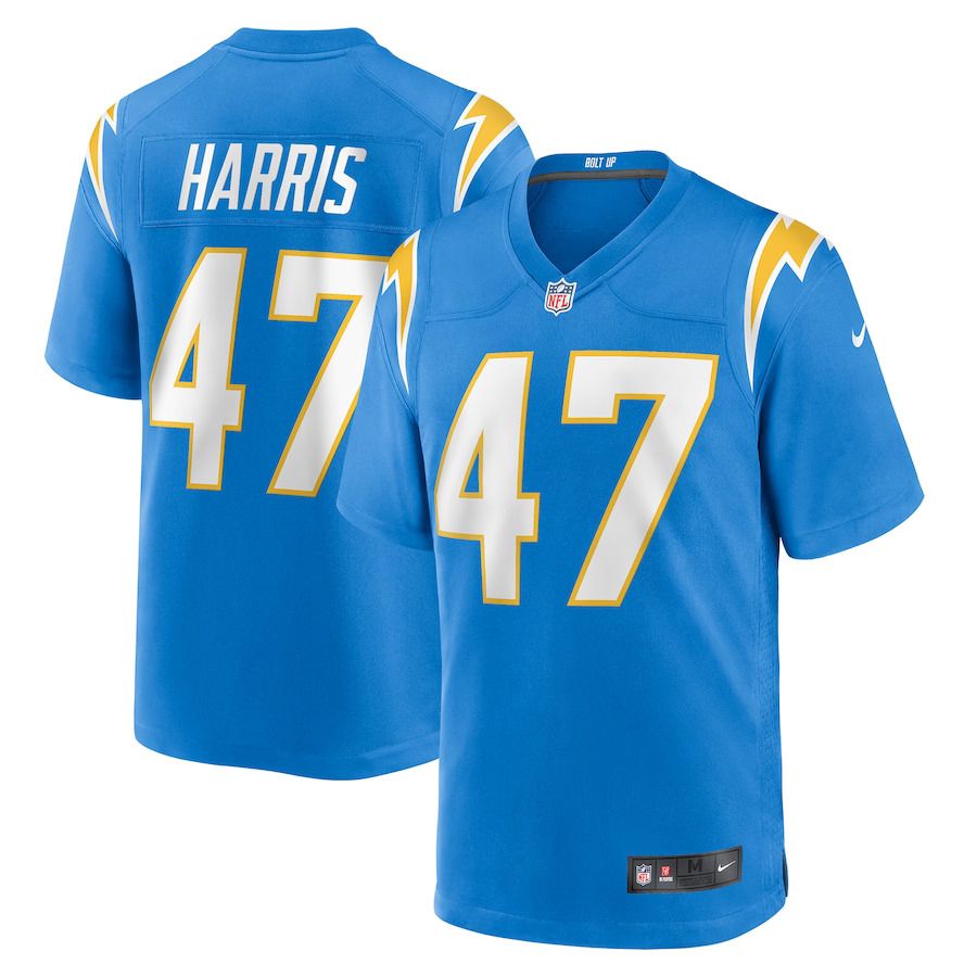 Men Los Angeles Chargers #47 Josh Harris Nike Powder Blue Game NFL Jersey